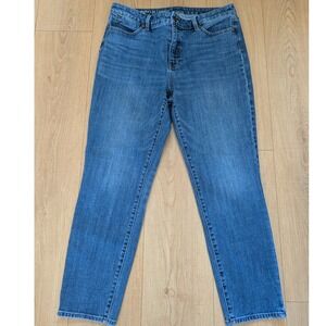 Talbots Womens 12 Flawless 5 Pocket Mid Rise Slim Leg Ankle Length Jeans